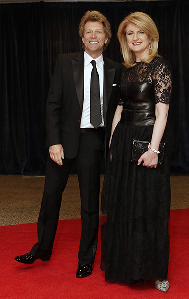 White House dinner: Singer Jon Bon Jovi and Arianna Huffington arrive