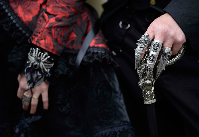whitby goth festival: Goths accessories on show