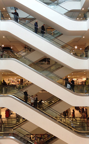 Your Pictures - Crossings: picture of escalators criss-crossing