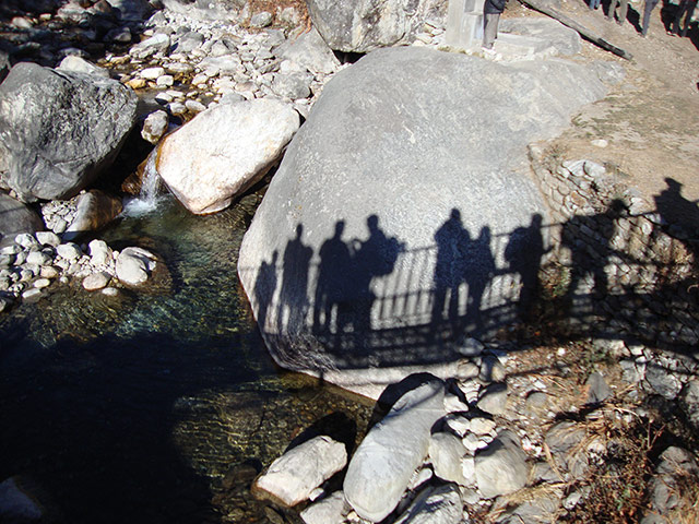 Your Pictures - Crossings: reflections of tourists on stone