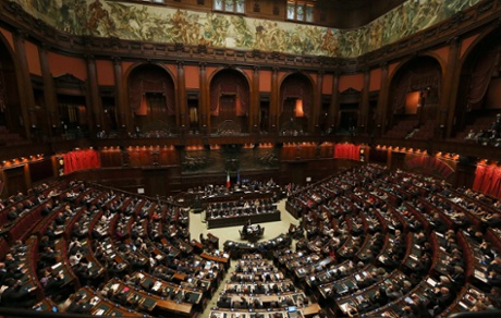 General view of the Lower house of the parliament in Rome, April 29, 2013.