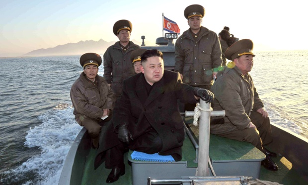 This is all getting a bit scary. Kim Jong-un visits the Wolnae-do Defence Detachment on the western front line, North Korea