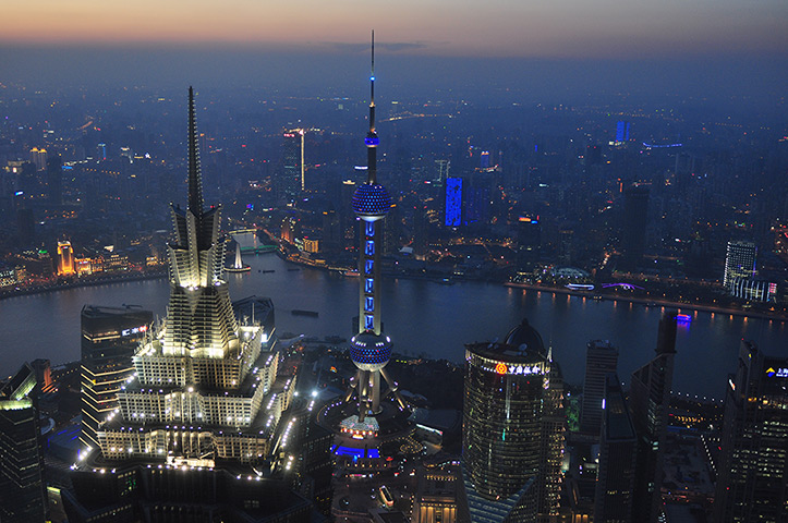 World Autism Day: The Oriental Pearl TV Tower in Shanghai, China