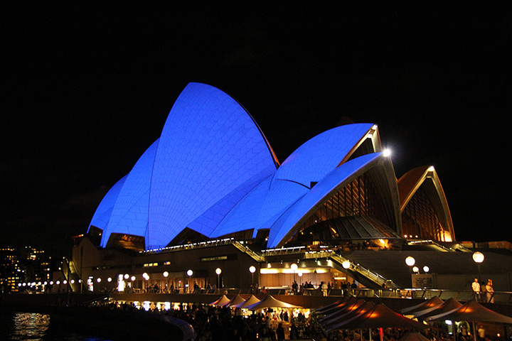 World Autism Day: The western sails of the Sydney Opera House, Australia