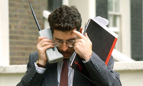 1990 mobile phone user