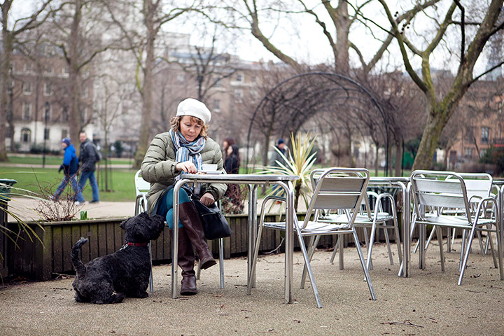 Action on Stroke month: Stroke: Inger feeding her dog
