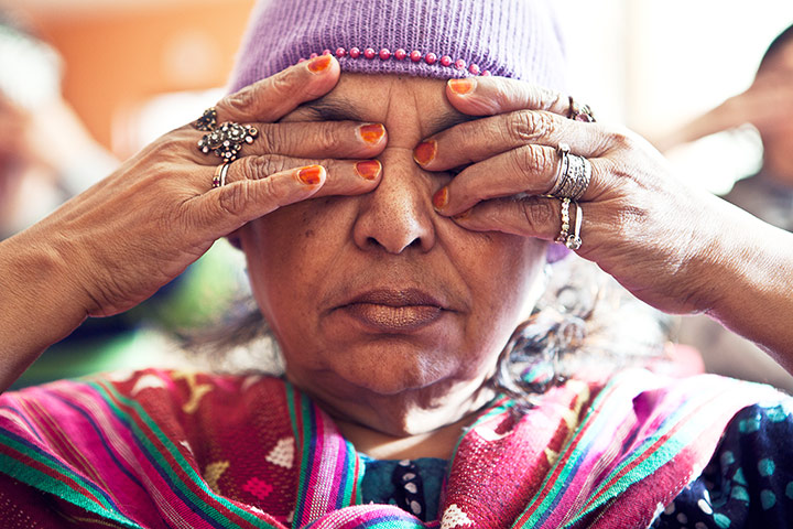 Action on Stroke month: Stroke: lady with hands over her face