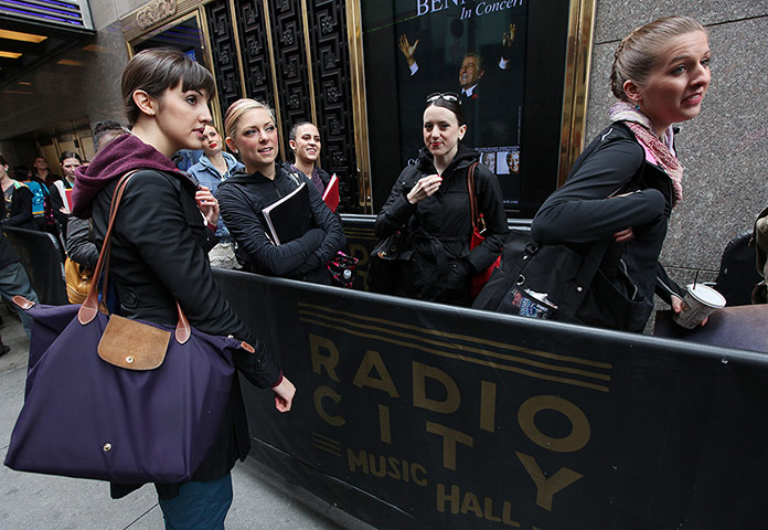 Radio City Christmas: Aspiring dancers attend the 2013 Radio City Christmas Spectacular Auditions