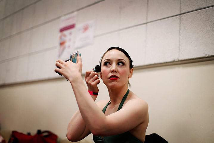 Radio City Christmas: A dancer adjusts her makeup as she waits to audition to join the world famo