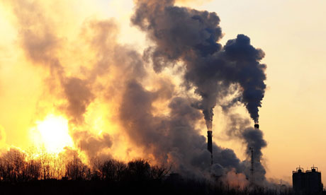 Smoke from factory chimneys