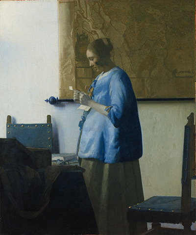Rijksmuseum: Johannes Vermeer, Woman Reading a Letter, 1663. Oil on Canvas