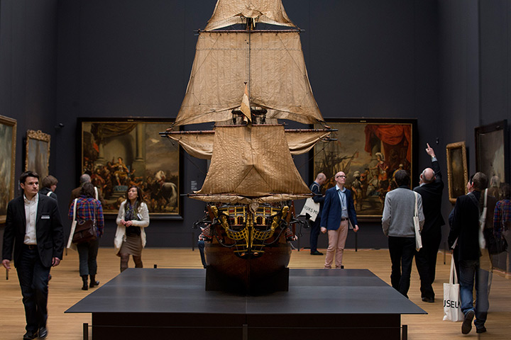 Rijksmuseum: A 1698 model of the late 17th century Dutch warship William Rex 