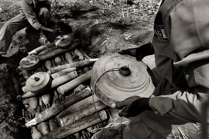 Pit filled unexploded devices