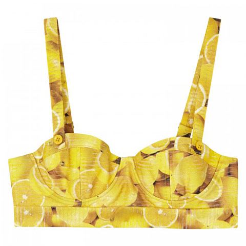 Bright fashions: Lemon print top