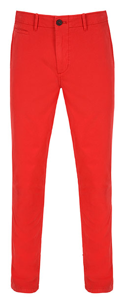 Bright fashions: Red trousers