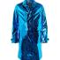 Bright fashions: Metallic silk raincoat
