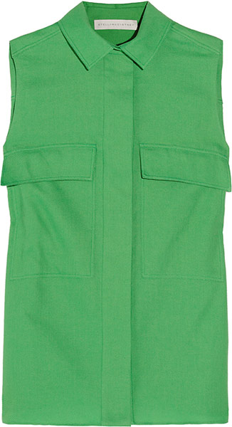 Bright fashions: Cotton-blend piqué shirt