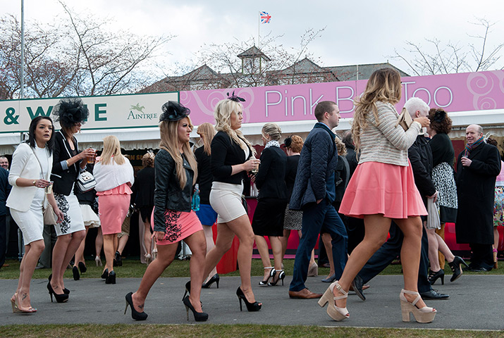 ladies day at aintree: Aintree racing