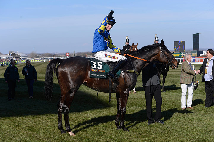 Tom Jenkins Aintree: Ryan Mania celebrates victory