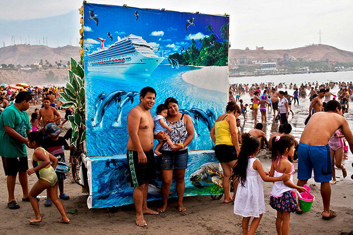 from the agencies: Rodrigo Abd at Agua Dulce beach in Lima, Peru