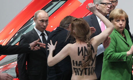 Half-naked Femen activists attack Angela Merkel again | euroradio.fm