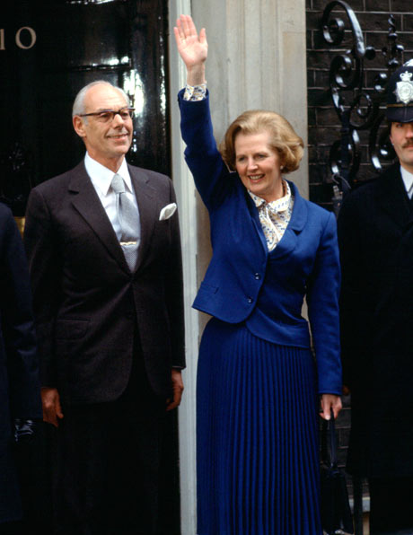 Margaret Thatcher on the day she was elected