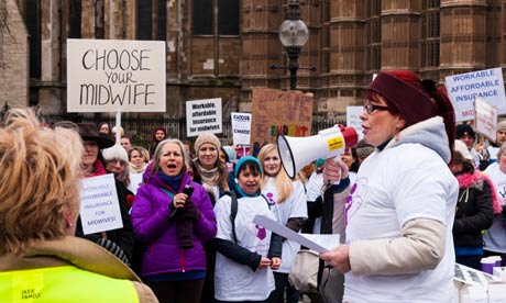 Indendent midwives protest