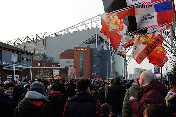 United v City: Fans make their way to the ground for the big match
