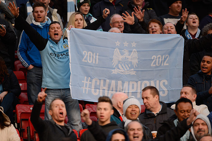 United versus City: Manchester City fans