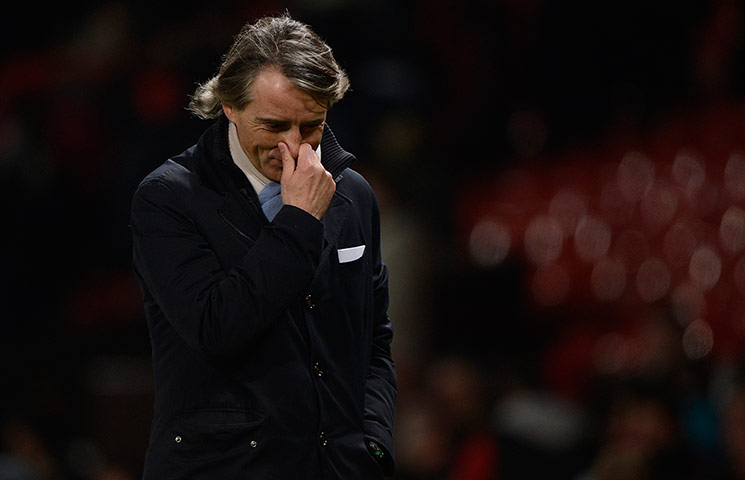 The Manchester derby: Roberto Mancini