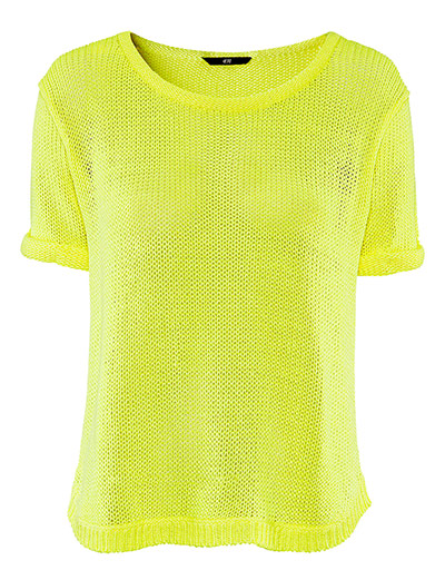 best of spring fashion: Neon short sleeve jumper