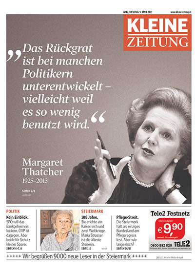 World Maggie front pages : Thatcher International newspaper front pages 