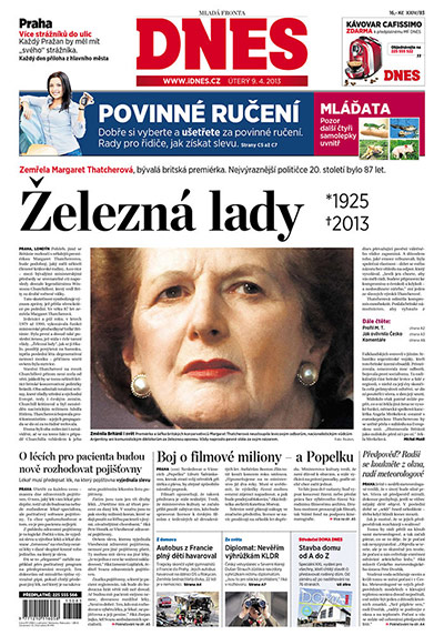 World Maggie front pages : Thatcher International newspaper front pages 