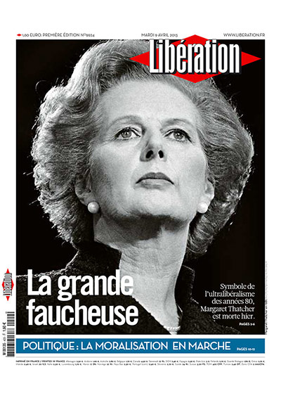 World Maggie front pages : Thatcher International newspaper front pages 