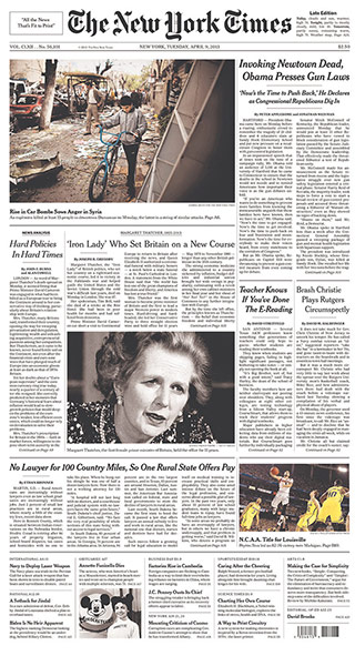 World Maggie front pages : Thatcher International newspaper front pages 