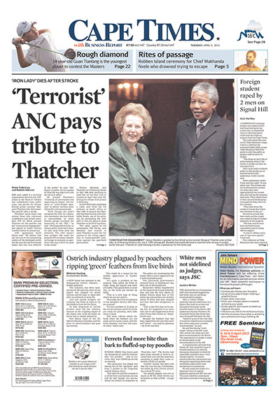 World Maggie front pages : Thatcher International newspaper front pages 