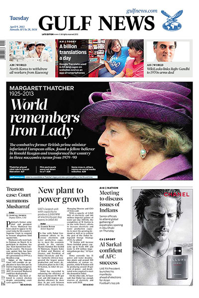 World Maggie front pages : Thatcher International newspaper front pages 