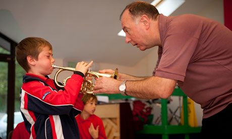 Child with trumpet