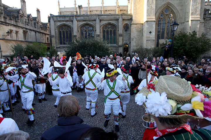 May Day: Morris dancers in Radcliffe Square, Oxford
