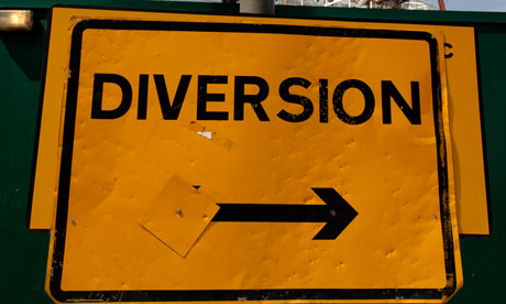 Diversion sign