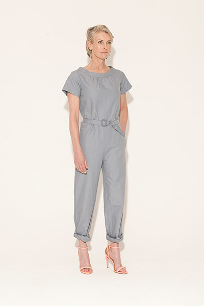 All Ages : grey short sleeved jumpsuit
