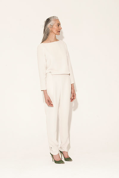 All Ages : cream coloured jumpsuit long sleeves