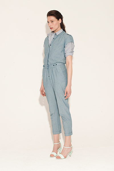 All Ages : light blue short sleeved jumpsuit