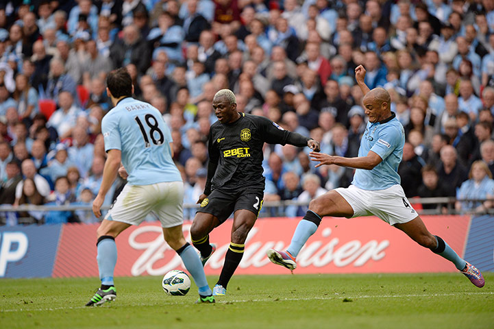 TJ Cup final 2: Arouna Kone attempts to curl a shot goalwards