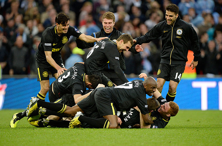 TJ Cup Final 4 : Joy amongst the Wigan players