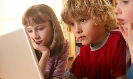 Children on computer