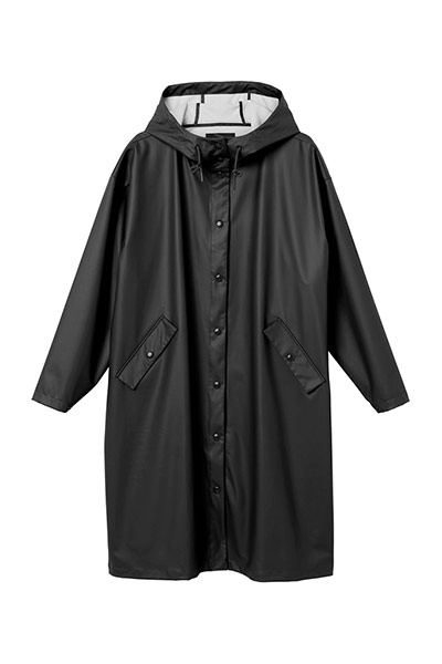 Spring coats: Spring raincoats long black raincoat by Monki