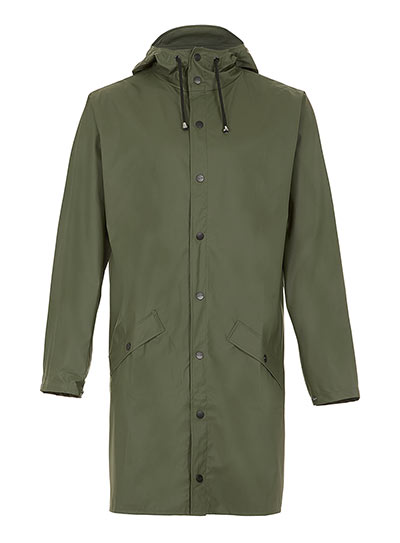 Spring coats: Spring raincoats mens khaki waterproof jacket by Rains Green