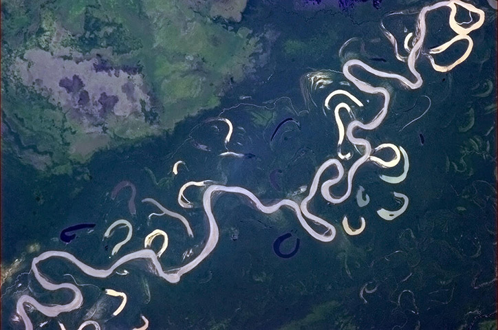 Chris Hadfield's images: I'm used to rivers that know what they're doing. Rio Beni, NW Bolivia