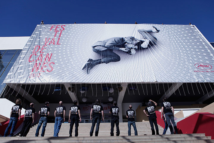 Cannes preparation : A poster of Paul Newman and Joanne Woodward